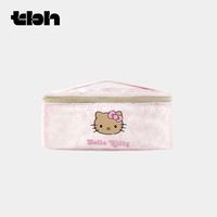 野兽派家居（tbh）三丽鸥Hello Kitty手提大容量旅行绗缝化妆包洗漱包 Hello Kitty小号旅行绗缝化妆包 粉色豹纹