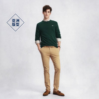 GANT2025秋冬男士纯色绵羊毛衣简约休闲套头长袖针织衫 296-卡其色 2XL