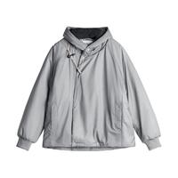 马登 MADEN工装美式N3B派克服男士短款棉服秋冬山系夹克外套休闲连帽棉衣男 浅灰色 2XL