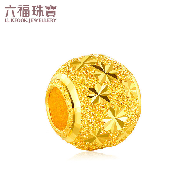 LUKFOOK JEWELLERY 六福珠宝 足金满天星黄金转运珠路路通串珠 计价 G01G0010DS 约0.95克