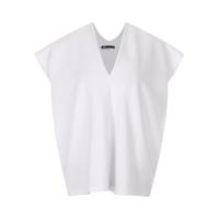 ZARA 女式宽松法式复古小众时髦通勤V领T恤