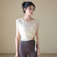 Ackdcs瑜伽服两件套女夏季轻薄透气运动短袖一体式文胸训练服 L