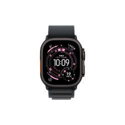 苹果 Apple Watch Ultra 3；黑色钛金属表壳；黑色高山回环式表带