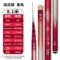 kaiwo/开沃精工 剑武鲤 暴风巨物竿 钓鱼竿