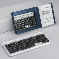 麦泡 圆点复古2.4g无线键盘台式笔记本电脑USB家用商务电竞办公