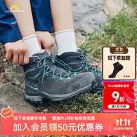 LA SPORTIVA 拉思珀蒂瓦 徒步鞋男女户外轻量休闲皮质登山鞋防水耐磨Hike Leather 23新品 碳灰/珊瑚绿 38