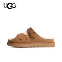 UGG 秋季女士时尚舒适纯色搭扣款平底一脚蹬一字休闲拖鞋 1167611