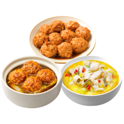 同庆楼 四喜丸子600g黑猪肉狮子头500g酸菜鱼450g 组合装共1550g