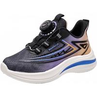 WARRIOR 回力 童鞋耐磨男童运动鞋2025春夏儿童时尚跑步鞋女童软底休闲鞋 黑紫蓝 36 内长约23.3cm