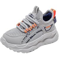 回力童鞋网面儿童跑步鞋2025春夏休闲男童运动鞋 灰色 34 内长约22cm