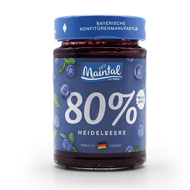 美茵塔尔 Maintal 美茵塔尔 蓝莓果酱 210g 瓶装