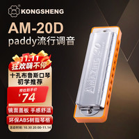 孔声 Kongshen 10孔布鲁斯口琴 成人专业演奏级 初学者学生入门自学