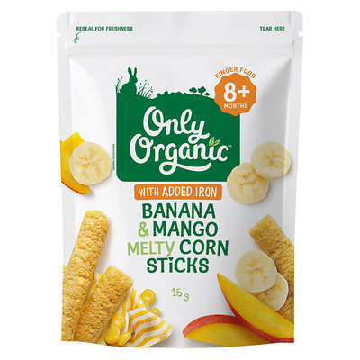 Only Organic 奥莉有机婴幼儿宝宝手指泡芙外出即食零食