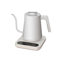 益武手冲咖啡壶纯钛316不锈钢恒温泡茶家用茶壶烧水壶 1L316不锈钢细嘴恒温水壶-J17白色【无上水】1L 1L