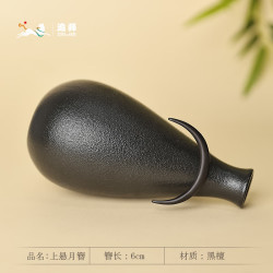 追师 简约日常盘发通勤月簪发圈发网黑檀木绿檀发簪高级中秋礼物送女友