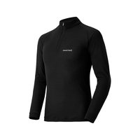 mont·bell 日潮跑腿Montbell蒙贝欧男衬衫舒适高领1107734拉链运动男式