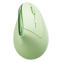 B.O.W航世 MW190L 人体工学充电无线鼠标 笔记本台式电脑多按键办公家用鼠标中小手立式  抹茶绿 MW190L充电抹茶绿