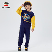 大嘴猴(paul frank)童装儿童套装2025秋冬季款中大童潮酷男女童宽松舒适中大童休闲装 055F藏青色 110