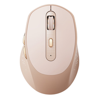 云墨（YUNMO）无线蓝牙鼠标可充电式办公静轻音人体工学笔记本台式电脑ipad通用适用于惠普华硕华为 【无线蓝牙双模+静音按键】奶茶色