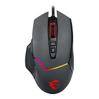 MSI 微星 GM20 BLACK V2  电竞鼠标 有线 RGB炫光 人体工学 黑色