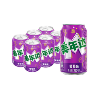 MIRINARA 美年达 汽水 葡萄味 330ml*6听