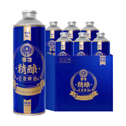 雪花 啤酒 全麦精酿 全麦芽大容量 1L 6罐 整箱装