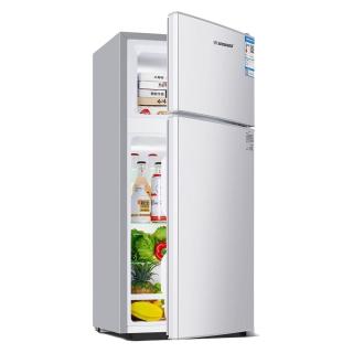 香雪海 双开门小型冰箱 100L 冷藏冷冻一体 宿舍租房用
