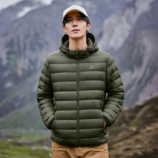 拓路者户外轻薄羽绒服鸭绒男女连帽外套秋冬保暖登山服 暗橙色 2XL 
