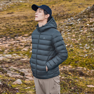 拓路者户外轻薄羽绒服鸭绒男女连帽外套秋冬保暖登山服 暗橙色 2XL 