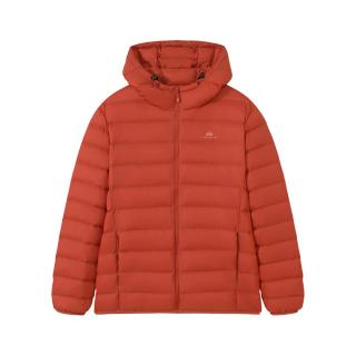 拓路者户外轻薄羽绒服鸭绒男女连帽外套秋冬保暖登山服 暗橙色 2XL 