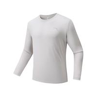 安踏（ANTA）速干大师T|长袖T恤男女士秋冬季款速干透气跑步训练运动上衣 【男款-吸湿速干Ⅰ】一度灰-1 XS