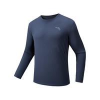 安踏（ANTA）速干大师T|长袖T恤男女士秋冬季款速干透气跑步训练运动上衣 【男款-吸湿速干Ⅰ】深井灰-3 L