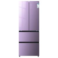 MELING 美菱 彩晶玻璃系列 BCD-320WPU9BX 风冷多门冰箱 320L 星云紫