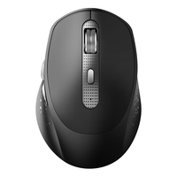 云墨（YUNMO）无线蓝牙鼠标可充电式办公静轻音人体工学笔记本台式电脑ipad通用适用于惠普华硕华为 【无线蓝牙双模+静音按键】商务黑