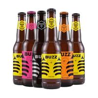 BUZZ/蜂狂 桂花龙眼蜜橙香车厘子 啤酒组合 330ml* 8瓶 瓶装