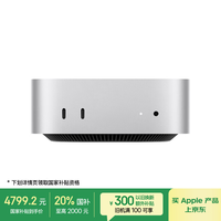 苹果 Apple Mac mini 2024款 迷你台式机 银色（M4）