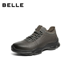 BeLLE 百丽 经典厚底增高抓纹牛皮健步鞋 A2215CM5