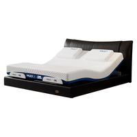 梦百合智能床电动床多功能主卧双人大床升降床按摩床真皮悬浮床 米家2.0+三体床垫+黑骑士黑色