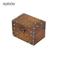 阿吉豆 春季上新海盗蒙奇系列复古收纳盒木质母时尚潮酷首饰生日