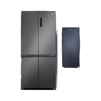海尔 BCD-500WLHTD78SMU1 变频十字门冰箱 500L + BD-136WGHB9D 无霜立式冷柜 136L