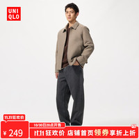 优衣库【惊喜价】男装女装宽松直筒牛仔裤/水洗产品482864 08 深灰色 30 /165/76A