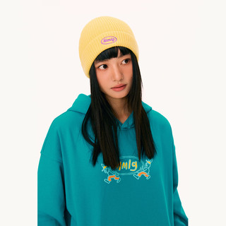Mmlg 87mm 2025年经典logo绣花针织帽女潮感亮色百搭时尚帽子 灰色 49