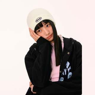 Mmlg 87mm 2025年经典logo绣花针织帽女潮感亮色百搭时尚帽子 灰色 49