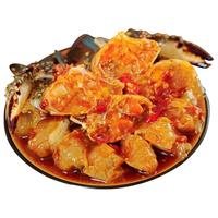 泰式生腌呛梭子蟹块酸甜辣蟹子即食罐装海鲜醉螃蟹下酒菜