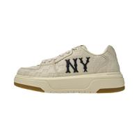MLB男女时尚印刻老花学长鞋厚底增高板鞋25秋冬SXE01 纽约洋基队/标准乳白色 43