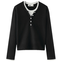 森马(Semir)陈都灵|针织衫女冬含5.9%羊绒发热抗静电修身打底衫109725107001