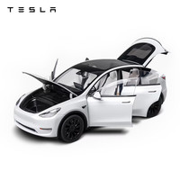 特斯拉 TESLA model y 1:18汽车模型 仿真车模收藏摆件 白色