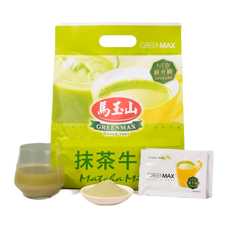 马玉山抹茶牛奶14小包抹茶味奶茶新西兰奶粉无奶精营养下午茶