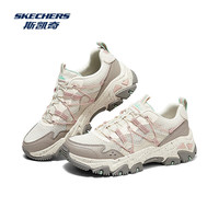 斯凯奇 云屿丨男女情侣款复古老爹鞋越野跑鞋 女款-自然色/多彩色/NTMT 38