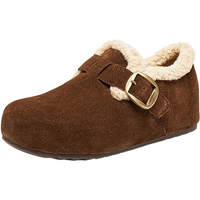 BeLLE/百丽 E6V1DDM5 保暖 女士单鞋 啡色 36